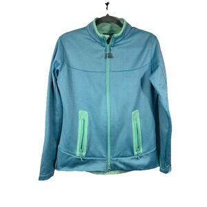 Peter Millar Element 4 Warmth Jacket Womens M Blue Teal Fleece Full Zip Golf Top